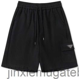 PU Home Correct High Version High Quality 24SS Spring/Summer Black Classic Casual Metal Shorts Versatile for Men and Women