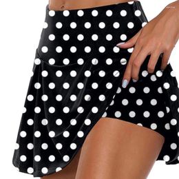 Women's Shorts Fashion Women Polka Dot Print Skirts Breathable Short Sports Yoga Fitness Skirt Spring Summer Holiday Ladies