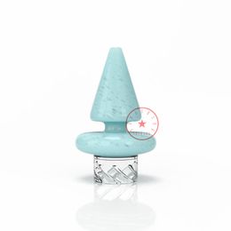 Latest Colorful Triangle Spinner Pyrex Thick Glass Bubble Carb Cap Filter Hat Nails Dabber Bongs Oil Rigs Smoking Waterpipe Handmade Bong Bowl Accessories DHL