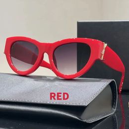 Red M94 sunglasses women's cat eye small squeeze frame glasses luxury designer high quality sunglasses