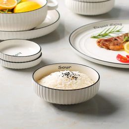 Bowls Rice Bowl Dinnerware Dishes De Table Assiette Platos Plates Dinner Set Dish Ceramic Tableware