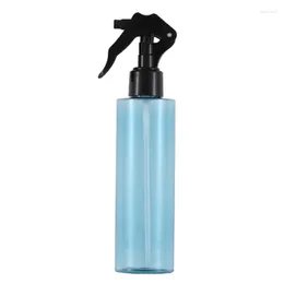 Storage Bottles 200ML Empty Light Blue Plastic Bottle Cosmetic Packaging Black Clear Spray Pump Screw Lid Travel Refillable Container 20Pcs