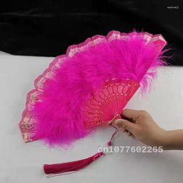 Decorative Figurines Wedding Handmade Spanish Lace Feather Fans For Party Gift Chinese Luxurious Decor - Hand Fan
