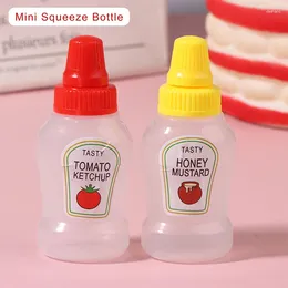 Baking Tools 1/2PcPortable Mini Squeeze Bottle Sauce Ketchup Jar Container Plastic Lunch Box Salad Dressing Accessories