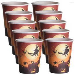 Disposable Cups Straws 50 Pcs Drinking Outdoor Party Paper Halloween Camping Supplies Mugs