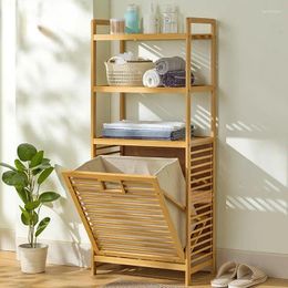 Laundry Bags Bathroom Rack Multi-functional Baskets Large Capacity Multi-layer Division Grid Storage Basket For Sweaters Clothes