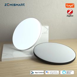 Control Zemismart Tuya Zigbee 24W Smart LED Ceiling Light RGBCW Bathroom Lamp Alexa Google Home Homekit Surface Mounting Dimmable Light