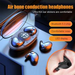 Earphones Invisible Sleep Wireless Earphone Bluetooth 5.3 Mini Earbuds IPX5 Waterproof Noise Cancelling Touch Control Headphones with Mic