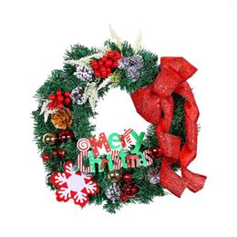 Decorative Flowers Christmas Wreath Door Hanging Ornament Rustic Artificial Winter Berry