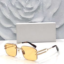 2024 Fashion Brand Retro Square Alloy Sunglasses Rimless Frame Women Quality Glasses UV400 Eyeglasses