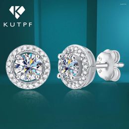 Stud Earrings Full Moissanite Diamond With Gra Certificates 925 Sterling Silver Ear Studs For Women Fine Jewellery Detachable