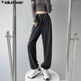 Women's Pants High-waist Elastic Waist High Quality Women Sweatpants Autumn Custom Jogger Wholesale