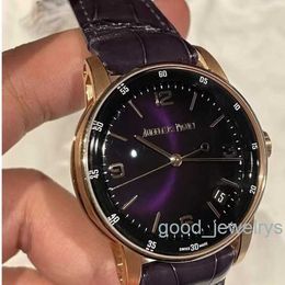 Elegant AP Wristwatch CODE 11.59 Series 41mm Diameter Automatic Mechanical Fashion Casual Men's Swiss Luxury Watch Clock 15210OR.OO.A616CR.01 Smoked Purple Watch