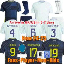 SCoTlaNd Football Shirt 24 25 Soccer Jersey Euro Cup ScoTTisH National Team Kids Kit Set Home Navy Blue Away White 150 Years Anniversary Special ROBERTSON DYKES