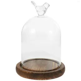 Vases Preserved Flower Glass Cover Display Cabinets Bell Jar Case High Borosilicate Decorative