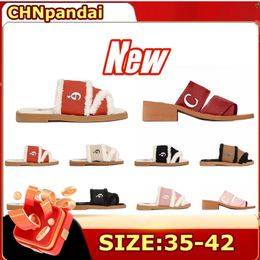 Luxury Sandals Designer Women Slippers Soft Shoes Embroidered Linen High Heel Sandale Sliders high quality casual