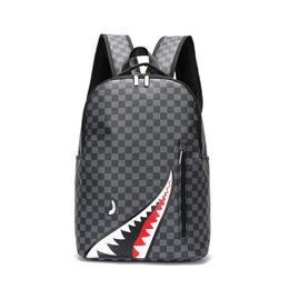 Borsa firmata Halloween Lanbolidesigner Lanboli Libro Nuovo zaino da uomo per il tempo libero da viaggio Shark Beauty High Apkan