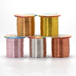 Solid Colorfast Beading Wire Copper TarnishResistant DIY Craft Jewelry Making Accessories 02030405060810mm 240315