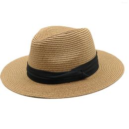 Wide Brim Hats Women Straw Hat Anti-UV Sunshade Foldable Sun Panama For Outdoor Travel Pography