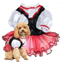 Dog Apparel Small Dresses Female Pet For Dogs Summer Spring Luxury Pearl Red Riding Hood Supplies Items