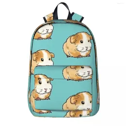 Backpack Cute Guinea Pig Pet Cartoon Woman Backpacks Girls Bookbag Casual Students School Bags Portability Travel Rucksack Shoulder Bag