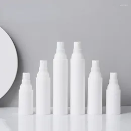 Storage Bottles 10pcs 15ml/30ml/50ml Protable Travel Empty PP Material White Frosted Vacuum Refillable Spray Emulsion Cosmetics Bottling