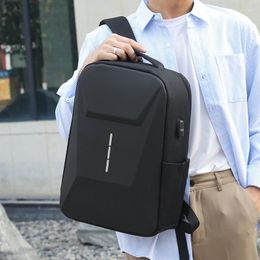 Backpack Men's Business Fashion Casual Hard-shell USB Laptop Bag Lightweight Travel Large Capacity Commuter