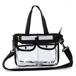 Cosmetic Bags Women PVC Shoulder Bag Handbag Travel Tote Beach Toiletry Storage For C