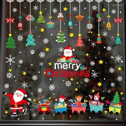 Window Stickers Christmas Cartoon Glass Decoration Shop Festive Atmosphere Snowflake Gift Sticker Cricut