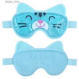 Sleep Masks Ice Pack for Eyes After Surgery Cold Compress Reusable Hot Cold Gel Eye Mask with Soft Plush Backing for Kid Girl Blockout Light Y240401