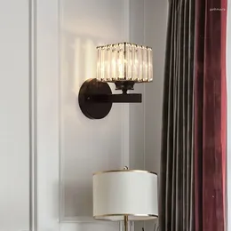Wall Lamps Minimalist Master Lighting Fixtures Modern Luxury Bedroom Bedside Crystal Lamp Simple And Atmospheric Living Room