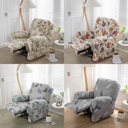 Chair Covers Spandex Printed Recliner Cover Floral All-inclusive Relax Lazy Boy Single Sofa Slipcovers Armchair Slipcover