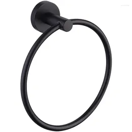 Spoons Towel Ring For Bathroom Hand Holder Round Hanger Wall Mount 304 Stainless Steel Brushed Finish(Black)