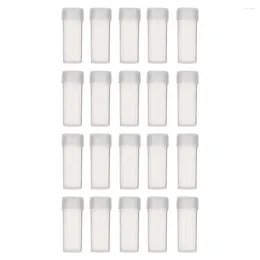 Storage Bottles 200 Vial Clear Case With Screw Lid Small Refillable Powder Bottle Empty Sample For Home Shop 5ML