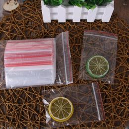 Storage Bags 100pcs 5x7cm Small Sealing Zipper Poly Baggies Clear For Packaging Dispenser Bag Supplies