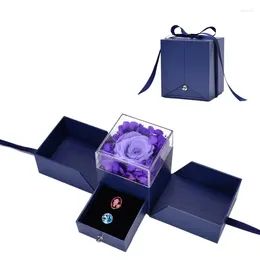 Jewellery Pouches Wedding Ring Boxes For Valentine's Day Fashion Creative Engagement Marriage Gift Display Storage Case With Velvet Lining
