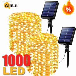 LED Strings 102m/52M/32m/12m/7m Solar Light Outdoor Lamp Garden Fairy String 1~2PC Waterproof Christmas Garland Yard Decoration YQ240401