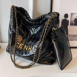 Shoulder Bags Lingge Chain Bag for Womens 2023 New Trendy and Fashionable Casual One Large Capacity Small Fragrant Commuting Bucket H240401