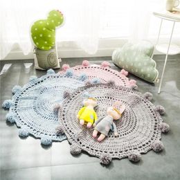 Carpets LKDD Fresh Color Acrylic Knitted Carpet For Sofa And Home Decoration