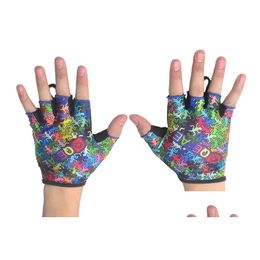 Cycling Gloves Qepae Bicycle Fl Finger Outdoor Semi - Short Half Equipment Drop Delivery Sports Outdoors Protective Gear Otoz2