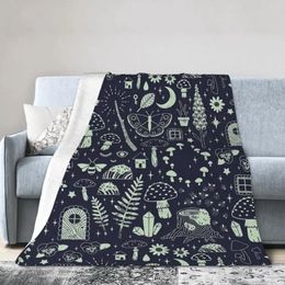 Blankets Fairy Garden Midnight Blanket Soft Warm Flannel Throw Bedspread For Bed Living Room Picnic Travel Home Sofa