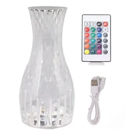 Cat Carriers Rose Lamp Petal Light And Shadow 1W Acrylic 16 Colours 5V Touch Remote Control Crystal For Bedroom