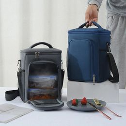 Dinnerware Lunch Box Handbag Aluminium Foil Thickened Insulation Bag With Shoulder Belt Hand