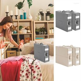 Storage Bags 2 PCS Bed Sheet Organiser Foldable Box Closet Container Sheets Set Folders With Window
