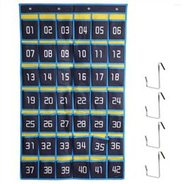 Kitchen Storage 42 Numbered Pockets Chart Cell Phone Hanging Organizer Bag For Classroom Calculator Mobile Holders