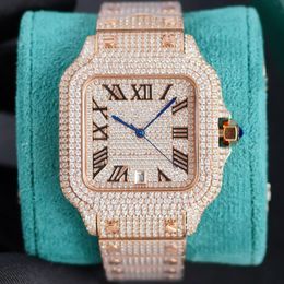 Diamond Watch Designer Watches For Mens Automatic Mechanical Movement 40mm Waterproof Bracelet Sapphire Stainless Steel 904L Wristwatch Montre de Luxe