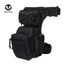 Bags WINCENT Outdoor Men Leg Bag Durable Nylon Utility Tool Belt Pack Pouch Adjustable Military Tactical Eco Waist Fishing Bags 1000D