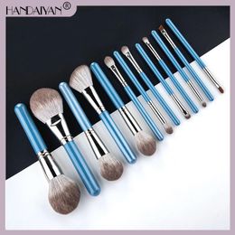 HANDAIYAN 13PCS Makeup Brush Set Women Cosmetic Powder Eye Shadow Foundation Concealer Blush Blending Soft Beauty Make Up Tool 240314