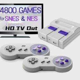 Consoles VILCORN 16 Bit Wireless Dendy Retro TV Video Game 3800+ Games Console For Super NES SFC FC Console 4k For SNES