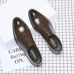 Dress Shoes Fashion Lace Up Men Oxfords Business 2024 Classic Leather Men'S Suits B237
